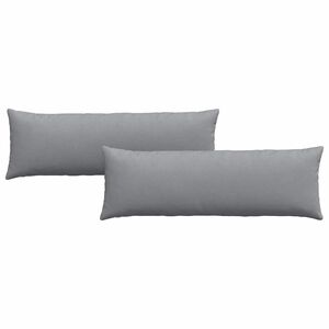 vidaXL Coussins de canap&eacute; 2 pcs Gris clair 120 x 40 cm tissu