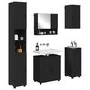vidaXL Ensemble de mobilier de salle de bain avec tiroir 5 pcs Noir