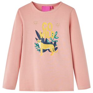 T-shirt enfants &agrave; manches longues rose clair 128