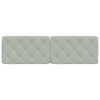 vidaXL Coussin de t&ecirc;te de lit gris clair 160 cm velours