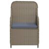 vidaXL Ensemble à manger de jardin et coussins 7 pcs Marron
