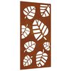 vidaXL D&eacute;coration murale jardin 105x55 cm acier corten design feuille