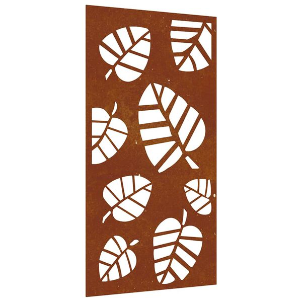 vidaXL D&eacute;coration murale jardin 105x55 cm acier corten design feuille