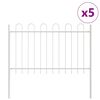 vidaXL Cl&ocirc;ture de jardin BOXTEL 5 pc 8,5 x 1,2 m Blanc