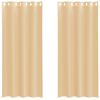 vidaXL Rideaux en voile avec &oelig;illets 2 pcs sable