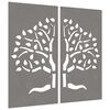 vidaXL D&eacute;corations murales jardin 2 pcs 105x55 cm design d'arbre