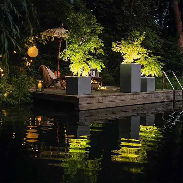 LECHUZA Jardini&egrave;re CANTO Premium 40 LED High ALL-IN-ONE 40x40 cm