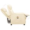 vidaXL Fauteuil de massage Cr&egrave;me Similicuir
