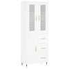 vidaXL Buffet haut Blanc 69,5x34x180 cm Bois d'ingénierie