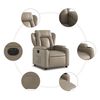 vidaXL Fauteuil inclinable &eacute;lectrique Cappuccino Similicuir