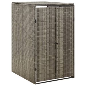 vidaXL Abri pour poubelle Gris 70x80x117 cm R&eacute;sine tress&eacute;e