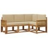 vidaXL Ensemble de canap&eacute;s d'ext&eacute;rieur 4 pc Naturel et Beige Polyester