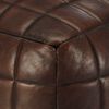 vidaXL Pouf 40 x 40 x 40 cm Marron foncé Cuir véritable de chèvre