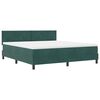 vidaXL Lit &agrave; ressorts avec matelas Vert fonc&eacute; 180 x 200 cm Velours