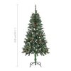 vidaXL Arbre de Noël artificiel pré-éclairé/boules pommes de pin 150cm