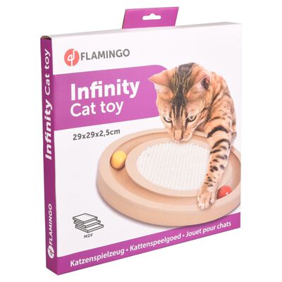 FLAMINGO Jouet griffoir pour chats Infinity 29x29x2,5 cm Naturel