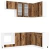 vidaXL Unit&eacute; de cuisine LYON 8 pc Bois ancien Bois d'ing&eacute;nierie