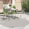 vidaXL Tapis de surface Rond HUARTE Cr&egrave;me &Oslash; 160 CM Polyester