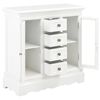 vidaXL Buffet blanc 70x28x70 cm bois de pin massif