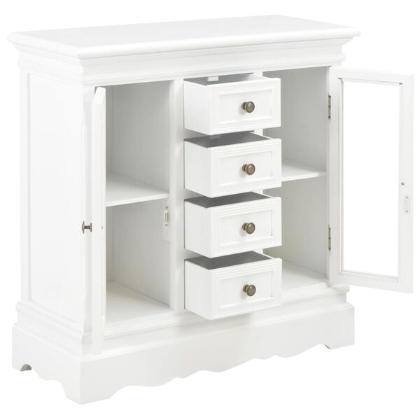 vidaXL Buffet blanc 70x28x70 cm bois de pin massif