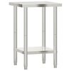 vidaXL Table de travail de cuisine 55x55x85 cm acier inoxydable