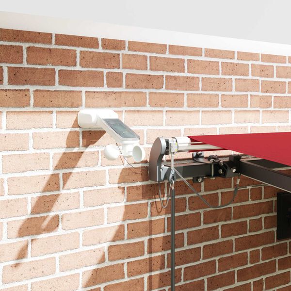 vidaXL Tissu de auvent avec Rouge 450 &times; 300 cm Polyester