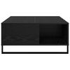 vidaXL Table basse Ch&ecirc;ne noir 80 x 80 x 36,5 cm Bois d'ing&eacute;nierie