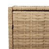 vidaXL Bo&icirc;te de rangement de jardin et roues m&eacute;lange beige 283L rotin