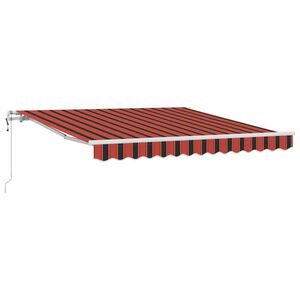 vidaXL Auvent R&eacute;tractable orange et marron 300 x 250 cm tissu