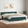 vidaXL Sommier &agrave; lattes de lit et matelas vert fonc&eacute; 180x220cm velours