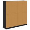 vidaXL Haut Armoire 2 pcs Ch&ecirc;ne noir 68 x 37 x 142 cm