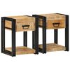 vidaXL Tables de chevet 2 pcs 40x35x50 cm bois de manguier massif brut
