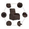 vidaXL Fauteuil inclinable marron tissu microfibre