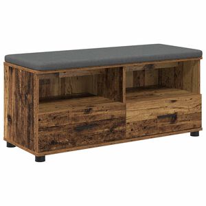 vidaXL Banc d'entr&eacute;e avec coussin Bois ancien 100 x 38 x 46 cm