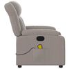 vidaXL Fauteuil de massage inclinable &eacute;lectrique Taupe Tissu