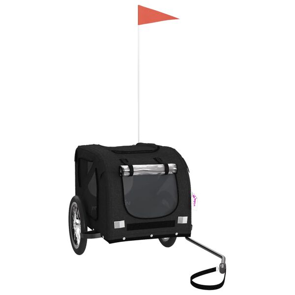 vidaXL Remorque de vélo pour animaux de compagnie noir