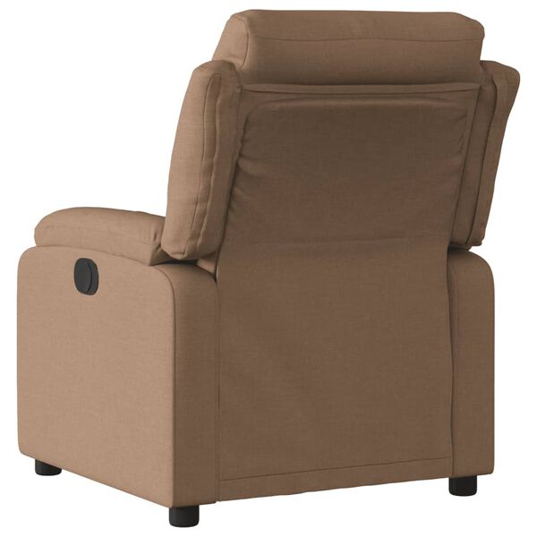 vidaXL Fauteuil inclinable électrique Marron Tissu