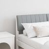 vidaXL T&ecirc;te de lit capitonn&eacute;e Gris clair 135 cm Pin massif