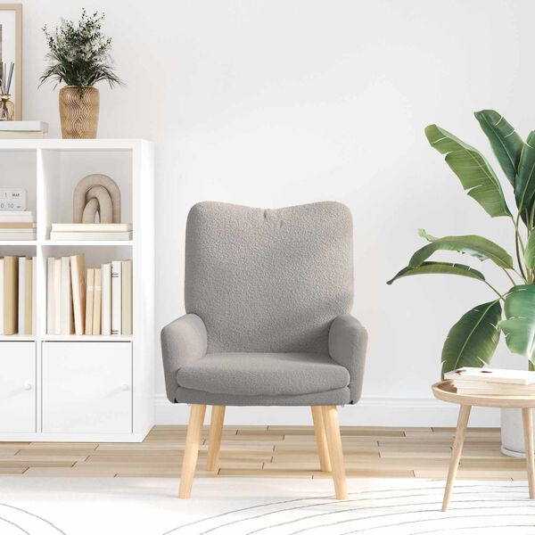 vidaXL fauteuil Gris clair 63 x 67 x 94 cm