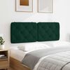 vidaXL Coussin de t&ecirc;te de lit vert fonc&eacute; 140 cm velours