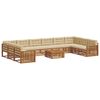 vidaXL Ensembles de canap&eacute;s avec coussin 11 pcs Naturel et Beige
