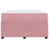 vidaXL Cadre de lit avec matelas Rose 120 x 190 cm Velours