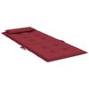 vidaXL Coussins de chaise &agrave; dossier haut lot de 4 rouge bordeaux