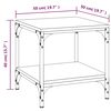 vidaXL Table basse Chêne marron 50x50x40 cm Bois d'ingénierie