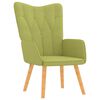 vidaXL Chaise de relaxation avec tabouret Vert Tissu