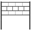 vidaXL T&ecirc;te de lit de remplacement m&eacute;tal noir 90 cm