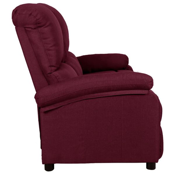 vidaXL Canap&eacute; inclinable &agrave; 3 places Violet Tissu