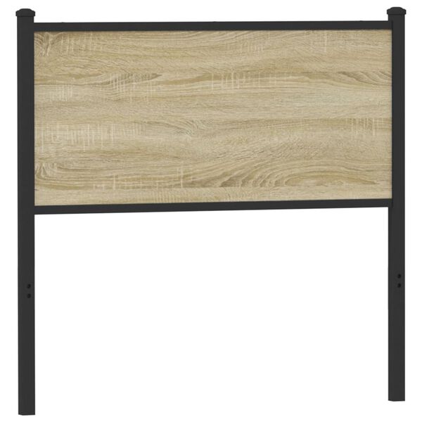 vidaXL T&ecirc;te de lit sonoma 90 cm bois d'ing&eacute;nierie et acier