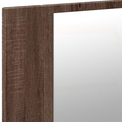 vidaXL Armoire à miroir à LED de bain chêne marron 90x12x45 cm