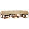 vidaXL Ensemble de canap&eacute;s d'ext&eacute;rieur 9 pcs Naturel et Beige